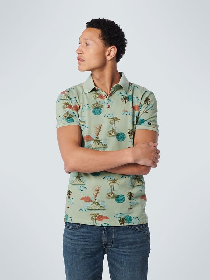 No Excess Mannen Piqué Poloshirt Pastel Groen M