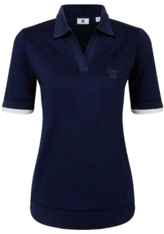 Footjoy Texture Knit Dames Polo Shirt Navy