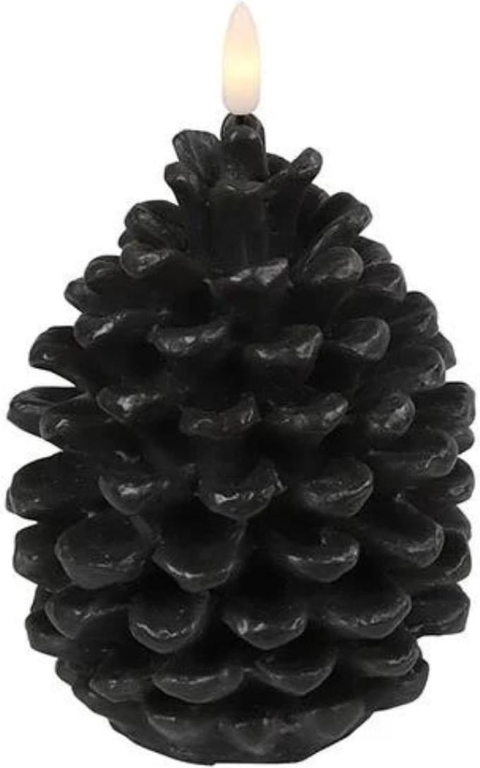 Countryfield Led Dennenappelkaars Black Large