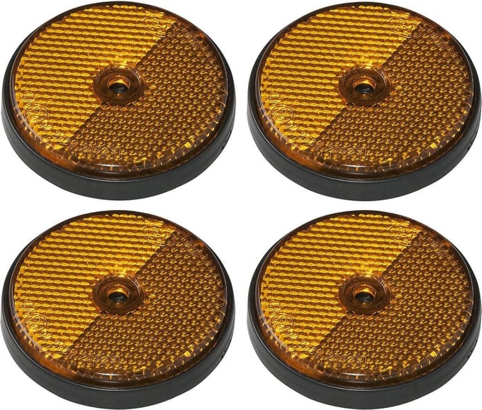 Pro Plus Reflector - set 4x - oranje - schroefbevestiging - 60mm - rond