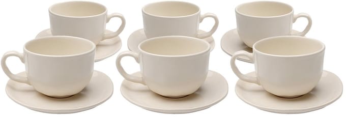 Koffiekoppen Organic creme (6/set) Kare Design