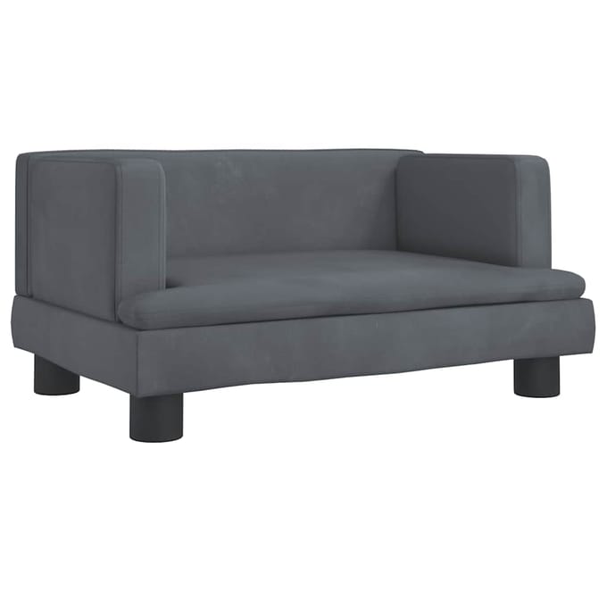 vidaXL - Hondenmand - 60x40x30 - cm - fluweel - donkergrijs
