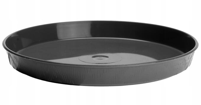 Galicja - Grafietkleurige Pot Onderlegger - 25cm - Vorstbestendig - Lichtehout Look