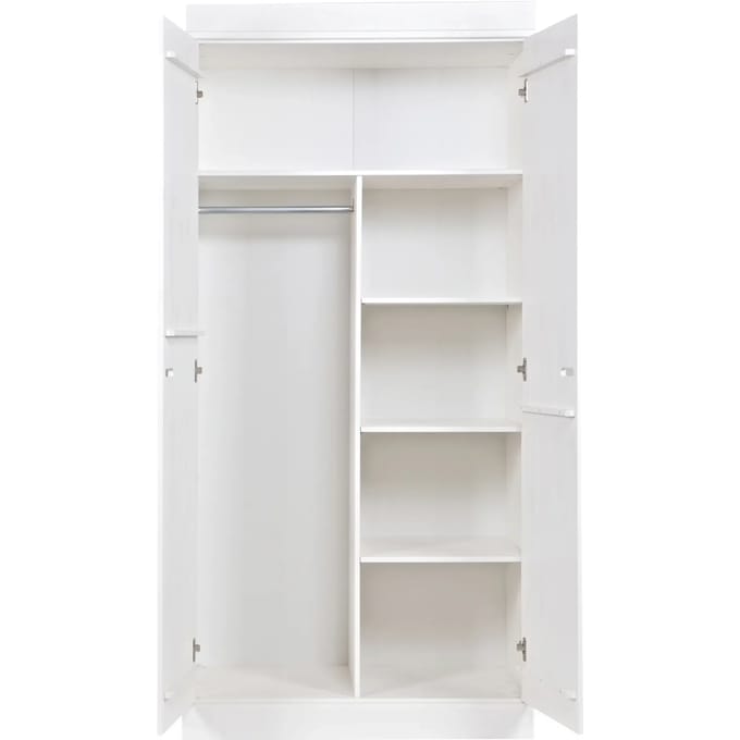WOOOD Connect Kledingkast Interieurpakket 2-Deurs - Melamine - wit