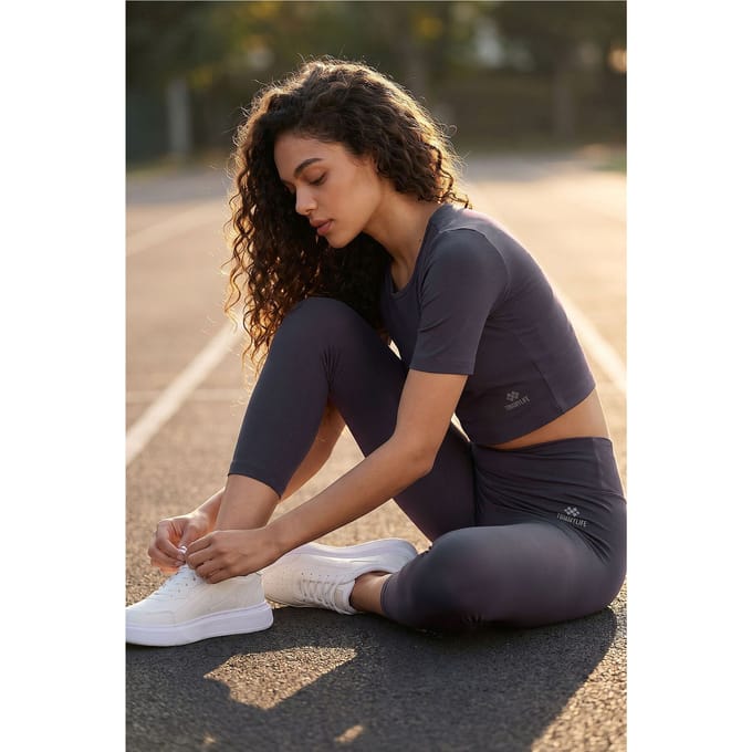 Dames Katoenen Slim-fit Actieve Set