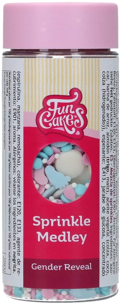 FunCakes Sprinkle Medley - Gender Reveal - 65g - Eetbare Taartdecoratie
