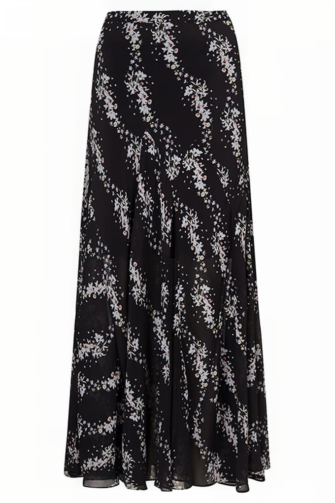 AllSaints Primina Cultivar Ski Black Maat: 32 | Midi Rokken Outlet | Dames | Zwart