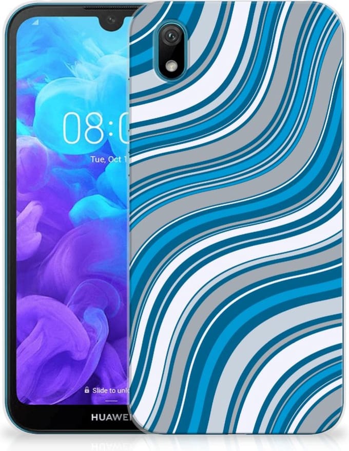 Huawei Y5 (2019) TPU bumper Waves Blue