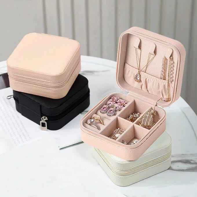 Sieradenorganizer Display Reissieradendoos Dozen Draagbare sieradendoos Lederen opbergruimte Joyeros Organizador De Joyas
