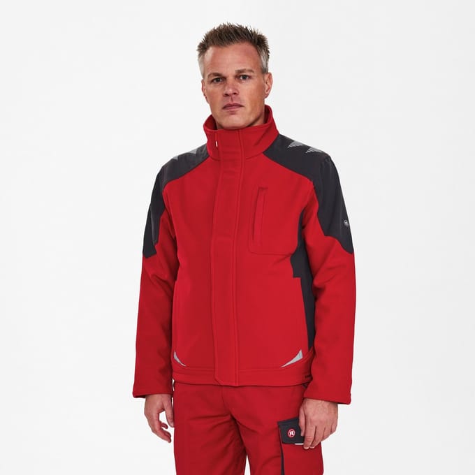 Engel Galaxy softshell jack 8810-229 - Tomato Red / Anthracite Grey - M