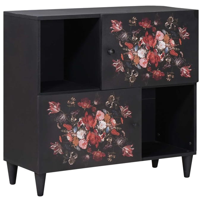 vidaXL - Opbergkasten - Multikleur - 80 - x - 33,5 - x - 75 - cm - Massief - Mango - Hout