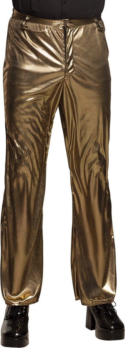 Boland - Broek Disco goud (M/L) - Volwassenen - Danser/danseres - 80's & 90's - Disco