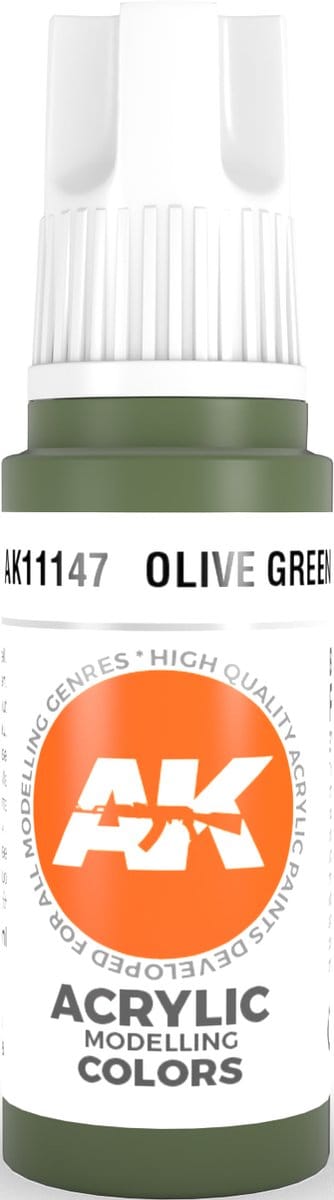 Olive Green Acrylic Modelling Color - 17ml - AK-11147