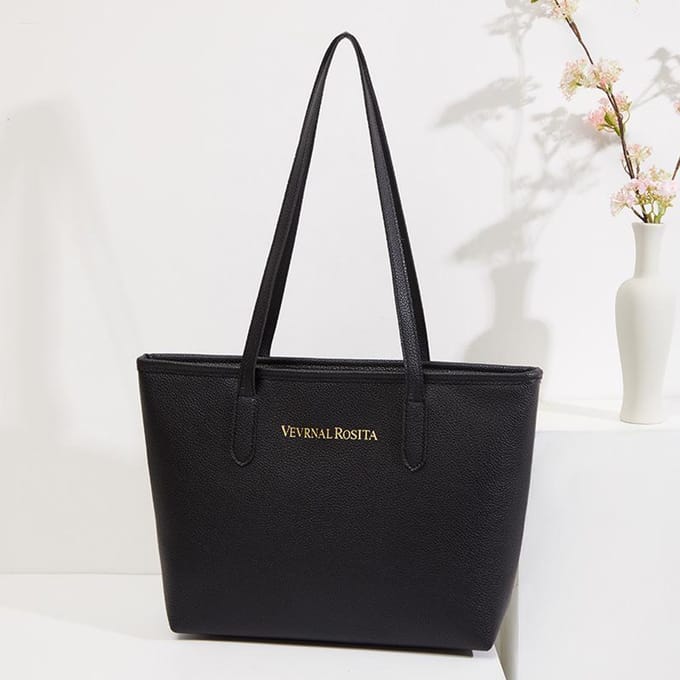 High end Dames Shoppingtas Koreaanse VR Nieuwe Grote Capaciteit Dames Schoudertas black