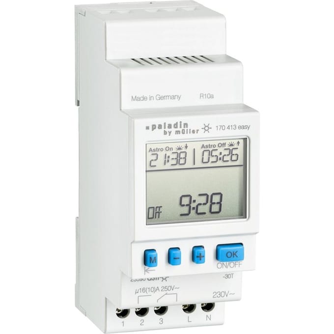 Digitale Timer Schakelaar Terminal Di1 W4 Astro 16A 230V - 170413EASY