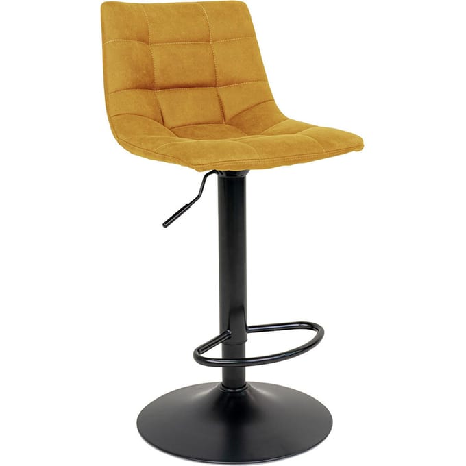 House Collection Velvet Barstoel Helge Mosterdgeel