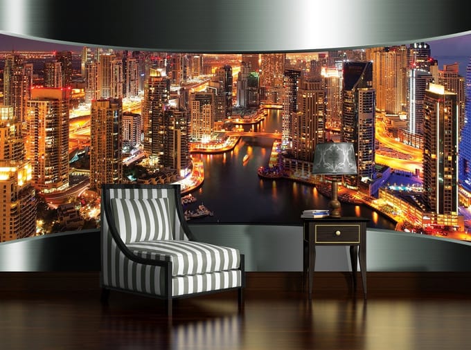 View Dubai City Skyline Photo Wallcovering