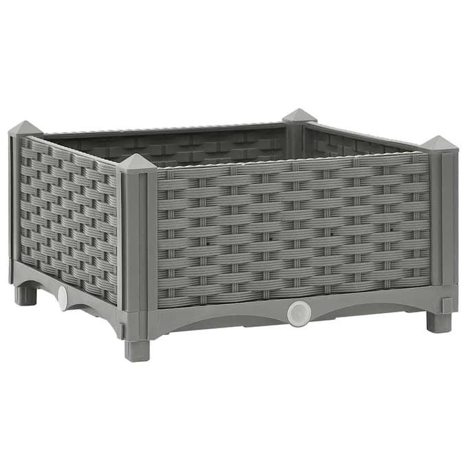 vidaXL - Plantenbak - verhoogd - 40x40x23 - cm - polypropeen