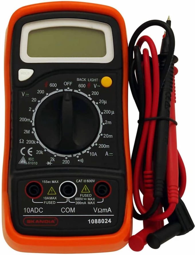 Skandia Multimeter digitaal compact 600 V 10 A 1088024
