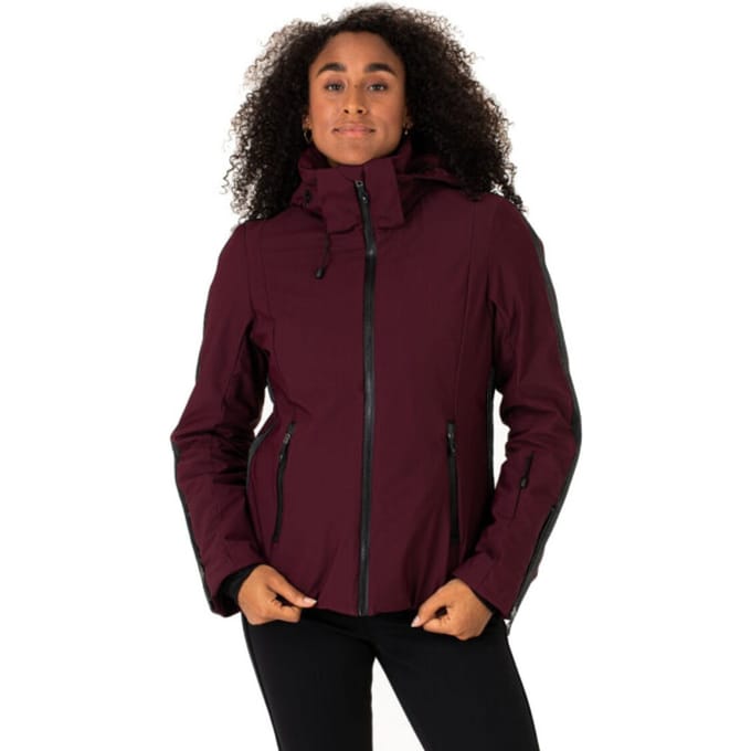 Falcon Linn Ski Jacket - Wintersportjas Voor Dames - Bordeaux Rood - XL