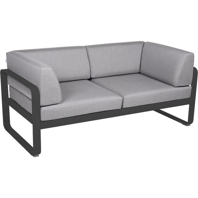 Fermob BELLEVIE club sofa 2 zits - 47 antraciet mat - 79 Flanelgrijs