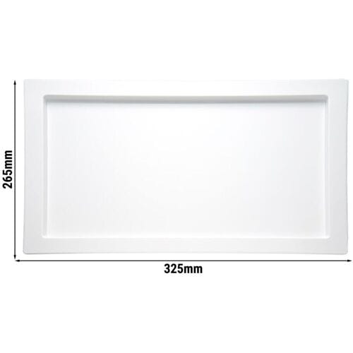 GGM Gastro (6 Stück) GN-Tablett 1/2 - FRAMES - Melamin - Höhe: 20mm - Weiß