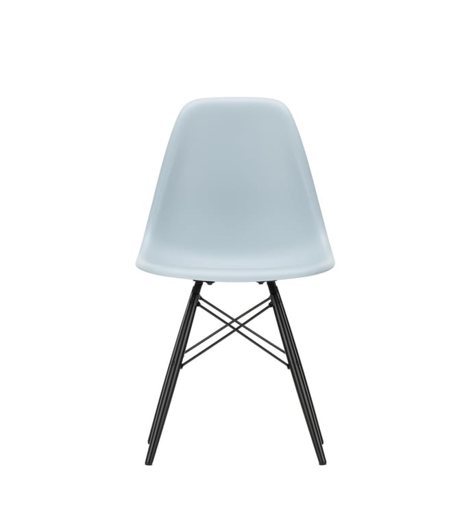 Vitra - DSW Eames Plastic Sidechair - ijsgrijs RE - esdoorn zwart - blauw