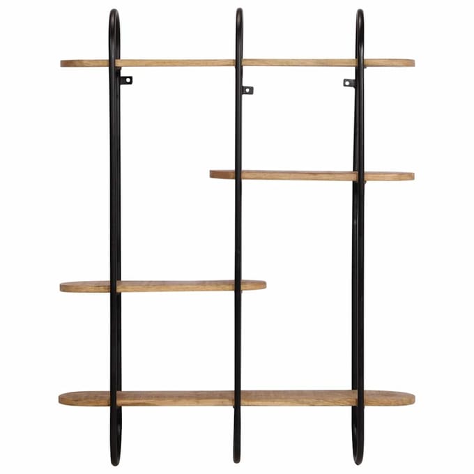 vidaXL - Wandplank - 90x20x116,5 - cm - Massief - Ruw - Hout - Mango