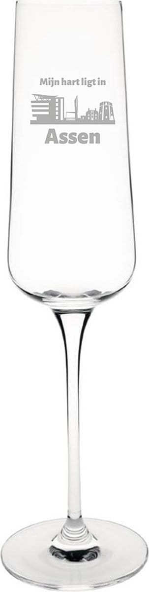 Gegraveerde Champagneglas 27cl Assen