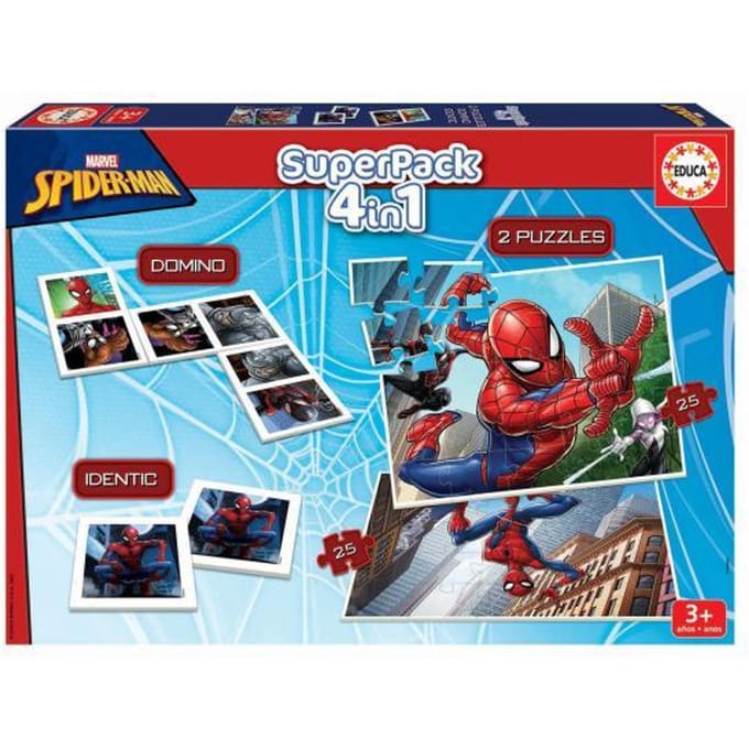 Educa SPIDERMAN SUPERPACK 4 en 1 Kinderpuzzels