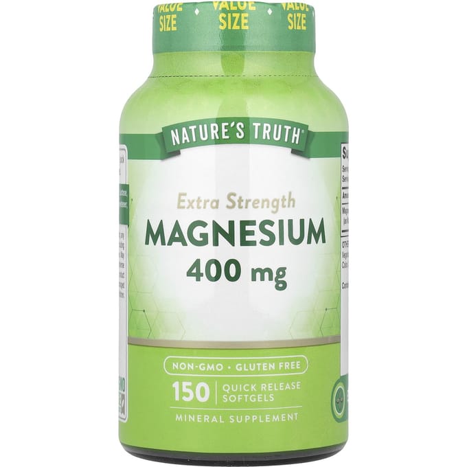 Nature's Truth, Magnesium, Extra Sterkte, 400 mg, 150 Snel Vrijkomende Softgels