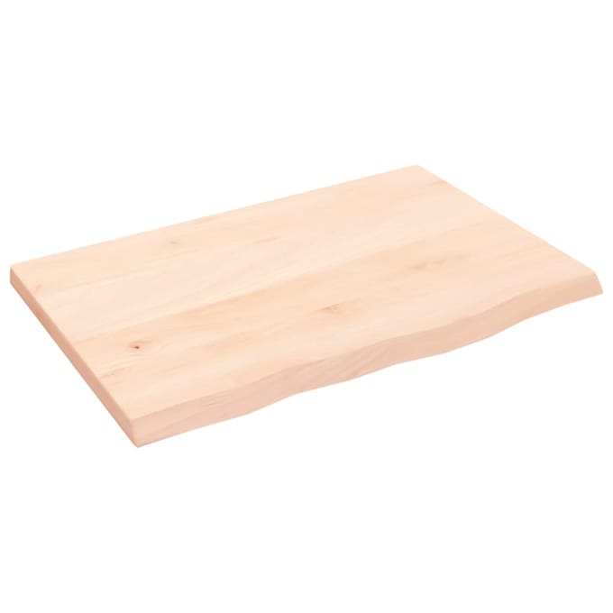 vidaXL - Wastafelblad - 60x40x2 - cm - onbehandeld - massief - hout