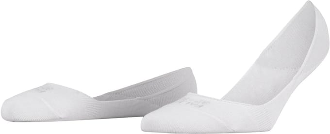 FALKE Step Medium Cut Box met siliconen op de hiel katoen footies dames wit - maat 41-42