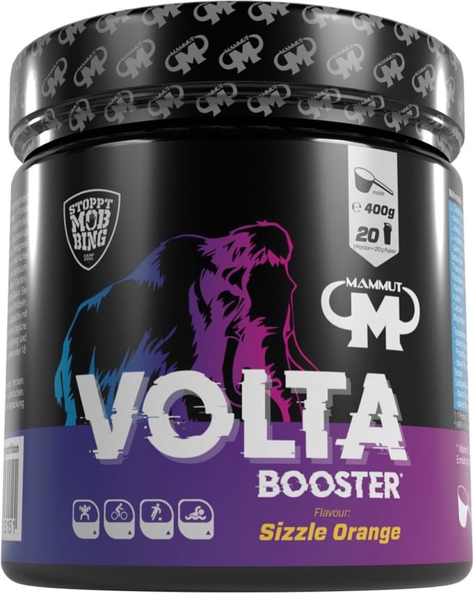 Mammut Volta Booster (20 Serv) Sizzle Orange - Pre-Workout - Stimulans-vrije Booster