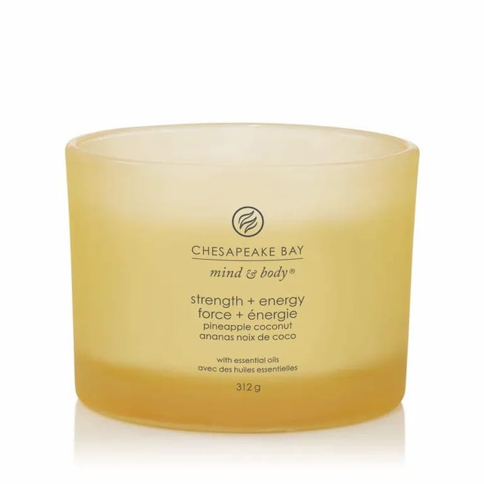 Chesapeake Bay Strength & Energy - Pineapple Coconut - Geurkaars met Drie Lonten - 50 branduren