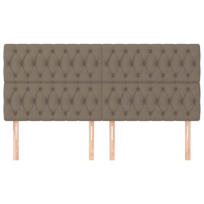 vidaXL - Hoofdbord - taupe - 180x7x118/128 - cm - Stof