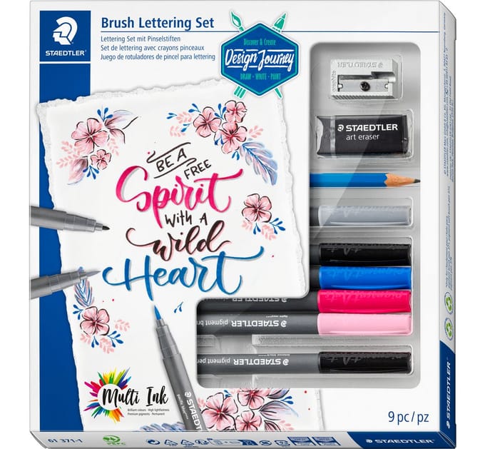 Staedtler Brush Lettering Set 9 pcs 100% PEFC