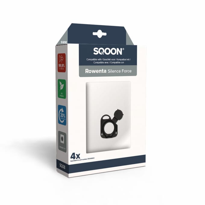 SQOON Stofzuigerzak Rowenta Silence Force / X-Trem doos a 4 stuks