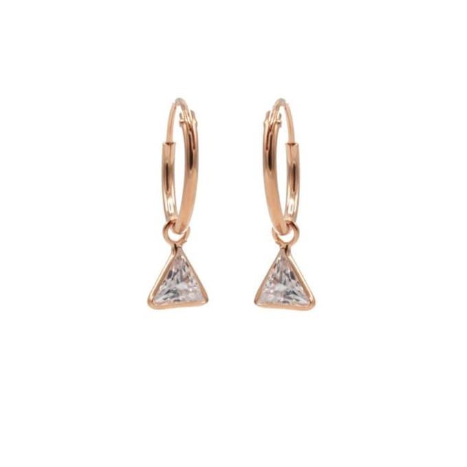 Karma symbols oorbel zirconia triangle Rosé M2202