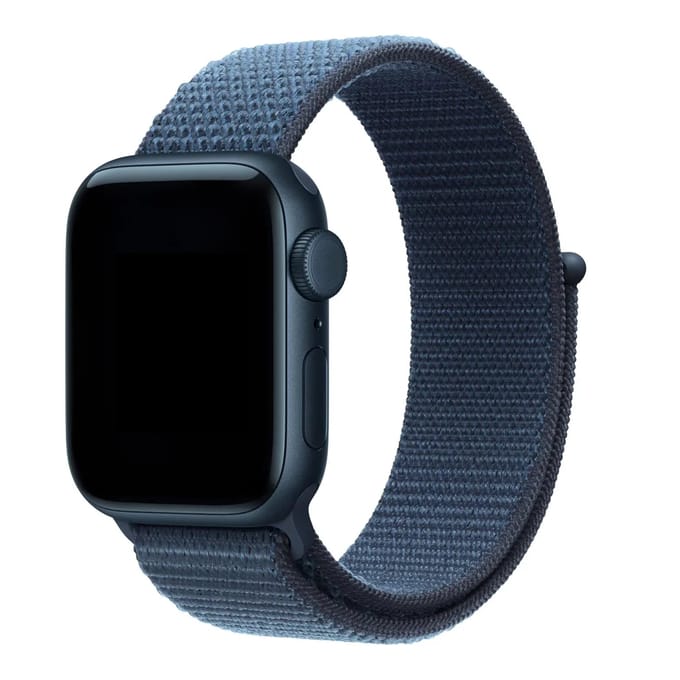 2+1 | Apple Watch Bandje Flyne - Geweven - Nylon - Ankerblauw