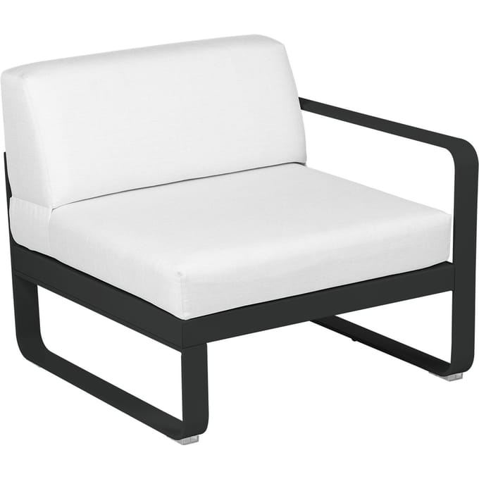 Fermob BELLEVIE Fauteuil Module rechts - 42 drop mat - 81 witgrijs