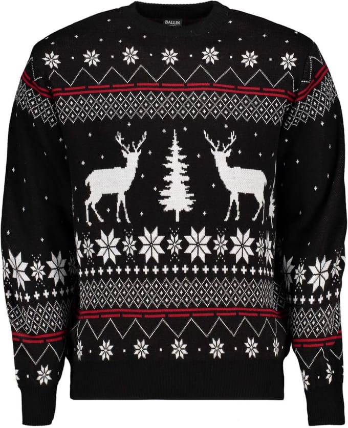 Ballin Trui Crhistmas Sweater 8001 Black Mannen Maat - M