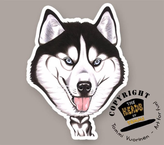 Magneet Hond Siberische Husky