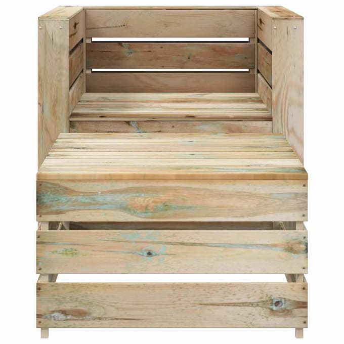 vidaXL - 2-delige - Loungeset - pallet - geïmpregneerd - grenenhout