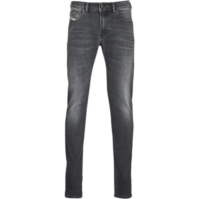 Diesel 1979 Sleenker donkergrijze vervaagde denimjeans
