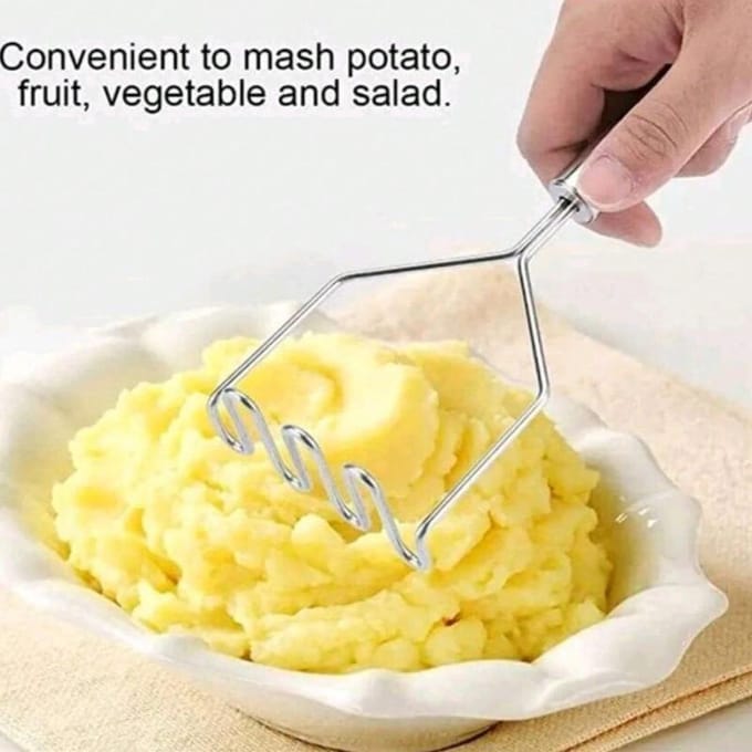 Roestvrijstalen Aardappelstamper one-size zilver