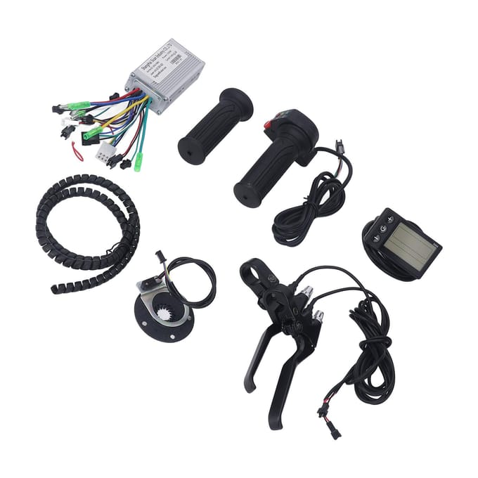 36V 48V 350W Borstelloze Motorcontroller S866 LCD Paneel Kit Elektrische Fiets Ombouw Rem Draai black