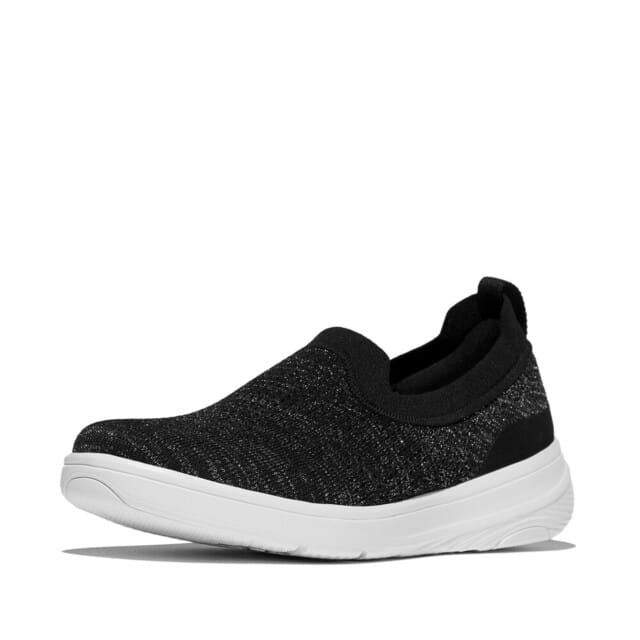 FitFlop FitFlop Super-Q Knit Slip-Ons ZWART - Maat 42