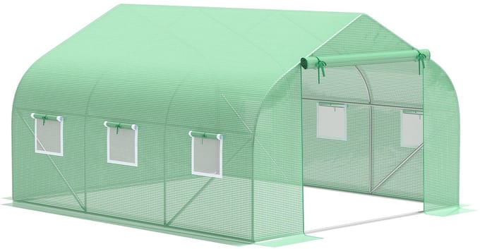Outsunny Tunnelkas - PE - 350x300x200cm - Groen