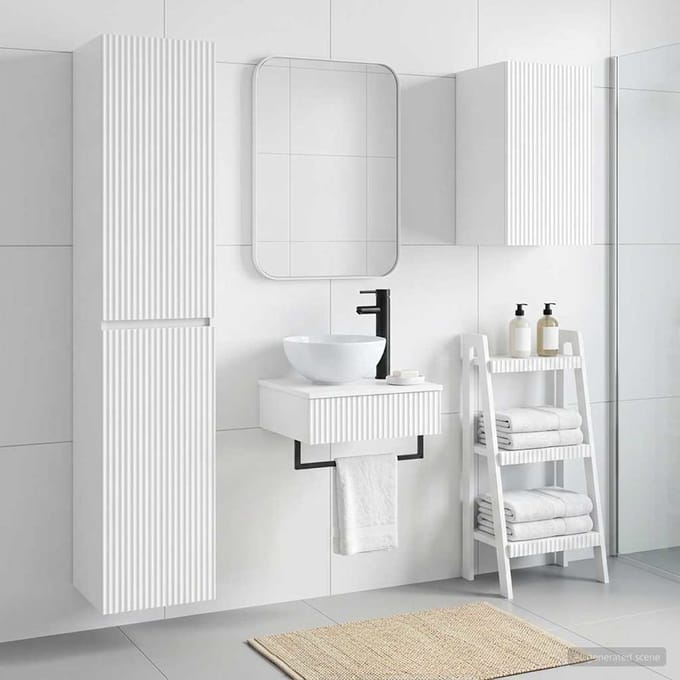 vidaXL - Badkamermeubel - Set - 3 - st - Hoogglans - Wit - 33 - x - 34,5 - x - 160 - cm